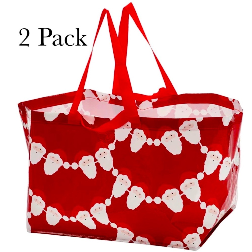 (Retired) 2 Pack VINTERFINT Shopping bags, large, Santa, 19 gallon